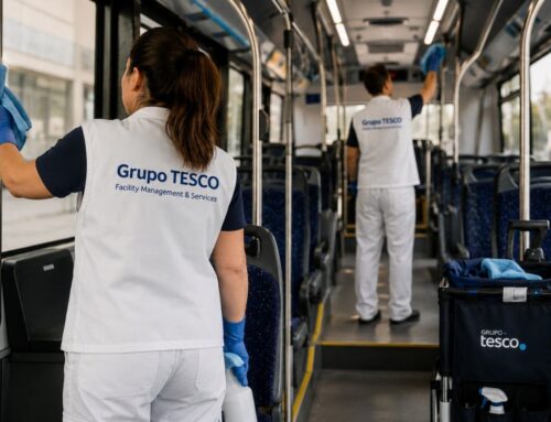 Limpieza de vehículos de transporte público